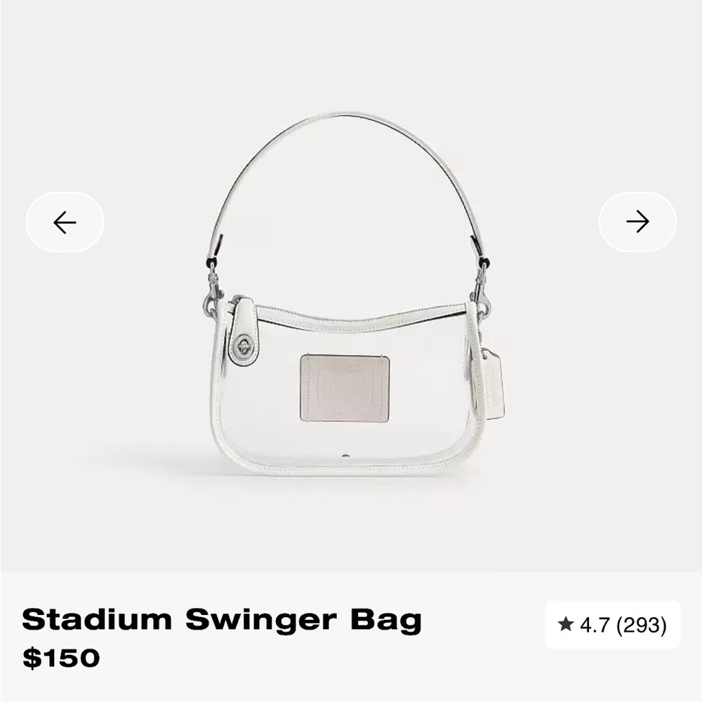 Coach Clear Stadium Swinger Shoulder Bag